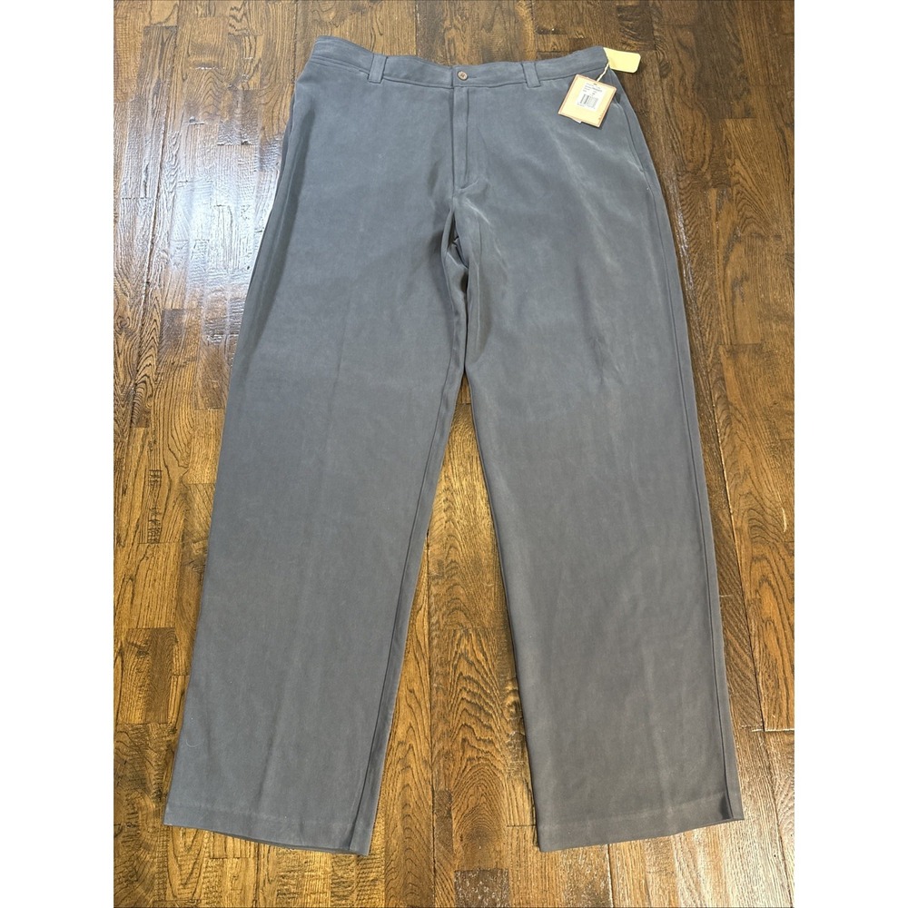 Tommy Bahama Prescott Pants 40x32 100% Silk Ash Flat Front Classic Fit NWT
